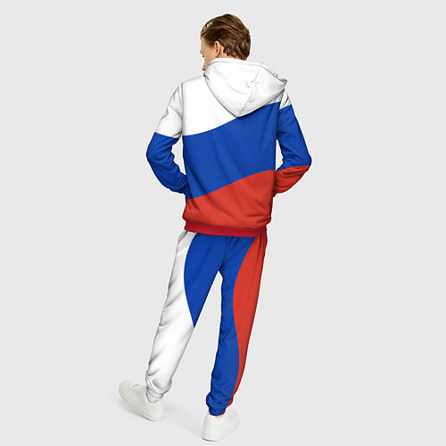 Мужской костюм Флаг России волной / 3D-Красный – фото 4