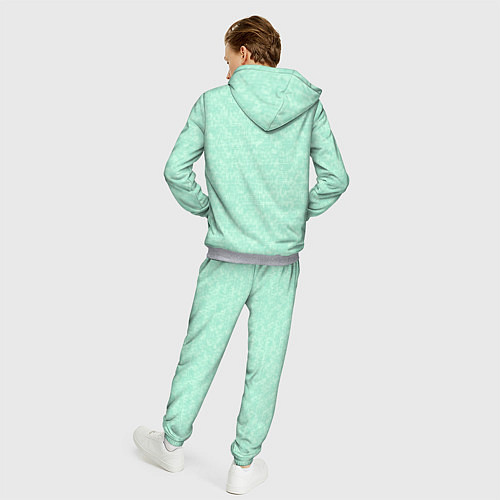 Мужской костюм Аквамарин однотонный текстурированный / 3D-Меланж – фото 4