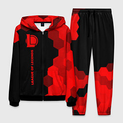 Костюм мужской League of Legends - red gradient по-вертикали, цвет: 3D-черный