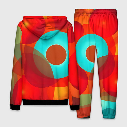 Мужской костюм Оптическая абстракция с кругами / 3D-Черный – фото 2