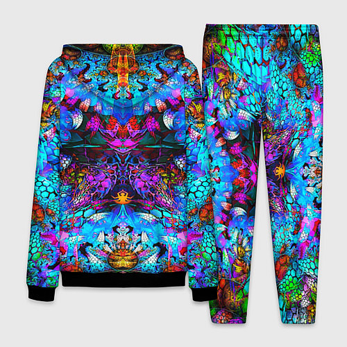 Мужской костюм Абстракция стекло узор / 3D-Черный – фото 2