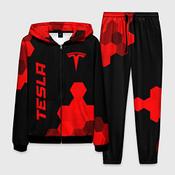 Костюм мужской Tesla - red gradient вертикально, цвет: 3D-черный
