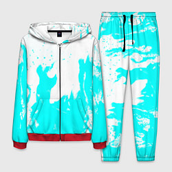 Мужской костюм Голубой огонь текстура