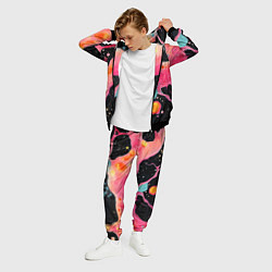 Костюм мужской Розовая текстура в черном, цвет: 3D-черный — фото 2