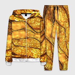 Мужской костюм Золотая текстура с блестками