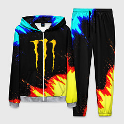 Костюм мужской Monster energy огненные краски, цвет: 3D-меланж