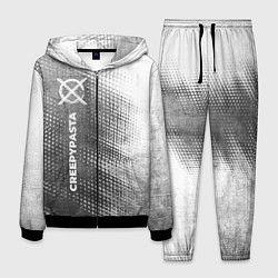 Костюм мужской CreepyPasta - grey gradient по-вертикали, цвет: 3D-черный