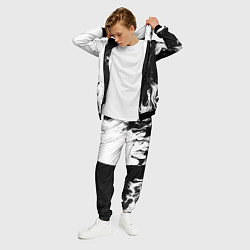 Костюм мужской Nasa черно белый огонь, цвет: 3D-черный — фото 2