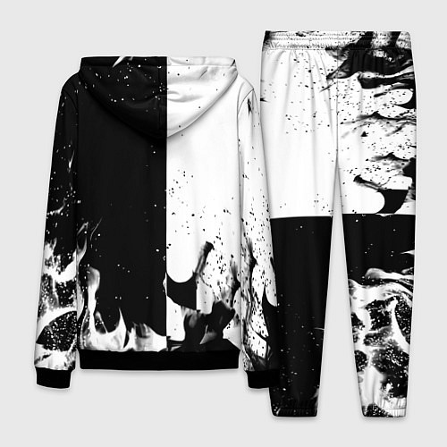 Мужской костюм Nasa черно белый огонь / 3D-Черный – фото 2