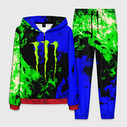 Костюм мужской Monster energy кислотный огонь, цвет: 3D-красный