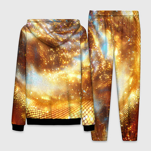 Мужской костюм Блестящая золотая текстура / 3D-Черный – фото 2