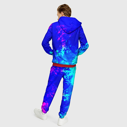 Мужской костюм Monster energy дым неоновый / 3D-Красный – фото 4