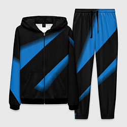 Костюм мужской Color blue black line, цвет: 3D-черный