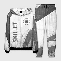 Костюм мужской Skillet - white gradient вертикально, цвет: 3D-черный