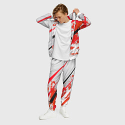 Костюм мужской Color white red, цвет: 3D-белый — фото 2