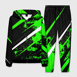 Костюм мужской Color black and green, цвет: 3D-черный