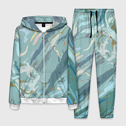 Мужской костюм Холодный голубой абстракция