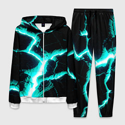 Костюм мужской Color light blue black, цвет: 3D-белый