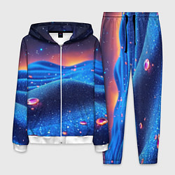 Костюм мужской Синяя дюна - текстура, цвет: 3D-белый