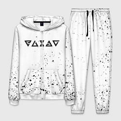 Костюм мужской Ведьмак брызги красок, цвет: 3D-белый