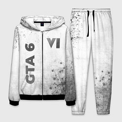 Костюм мужской GTA 6 - white gradient вертикально, цвет: 3D-черный