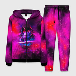 Костюм мужской Космонавт в космическом море, цвет: 3D-черный