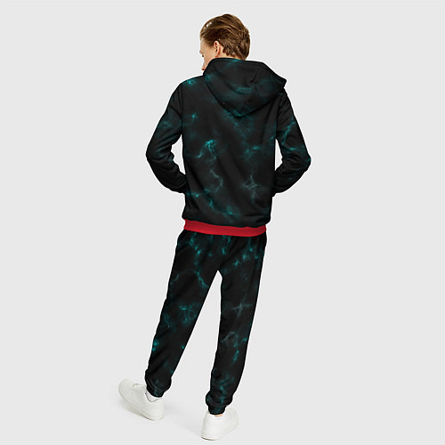 Мужской костюм Color black turquoise / 3D-Красный – фото 4