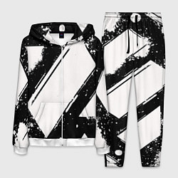 Костюм мужской Color black white, цвет: 3D-белый