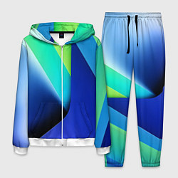 Костюм мужской Color blue green, цвет: 3D-белый