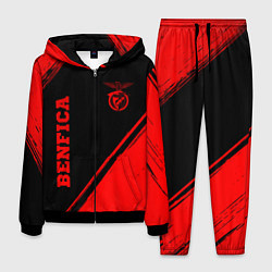 Костюм мужской Benfica - red gradient вертикально, цвет: 3D-черный