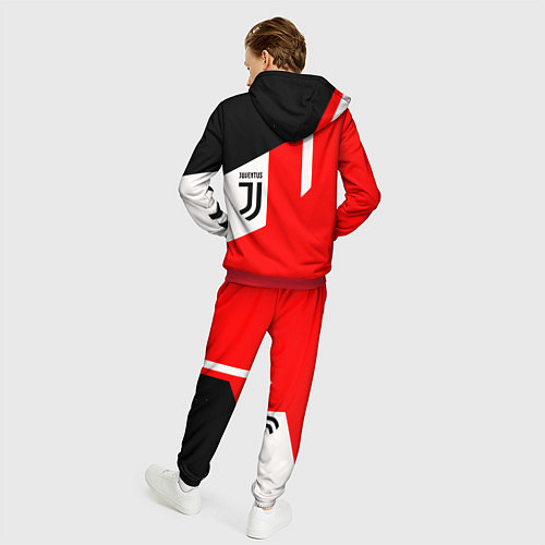 Мужской костюм Juventus sport geometry / 3D-Красный – фото 4