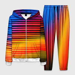 Костюм мужской Полосатый градиент, цвет: 3D-белый