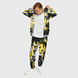 Костюм мужской Желтая краска на черном, цвет: 3D-меланж — фото 2