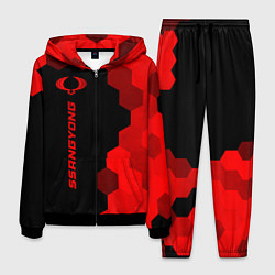 Костюм мужской SsangYong - red gradient по-вертикали, цвет: 3D-черный