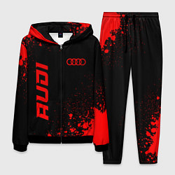 Костюм мужской Audi - red gradient вертикально, цвет: 3D-черный