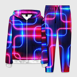 Костюм мужской Цветные светящиеся неоны, цвет: 3D-белый