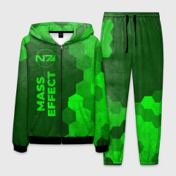 Костюм мужской Mass Effect - green gradient по-вертикали, цвет: 3D-черный