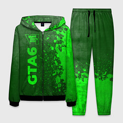 Костюм мужской GTA6 - green gradient по-вертикали, цвет: 3D-черный