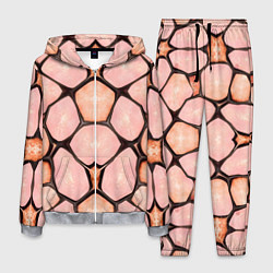 Костюм мужской Розовые пятна жирафа, цвет: 3D-меланж
