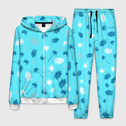 Мужской костюм Текстура голубой гавайской рубашки