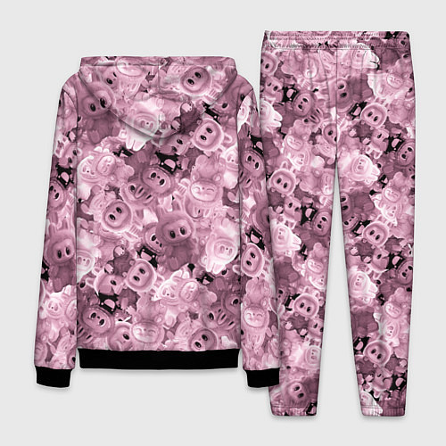 Мужской костюм Розовые лабубы паттерн / 3D-Черный – фото 2