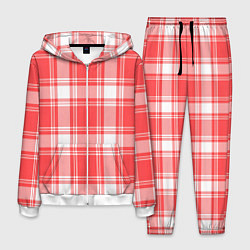 Костюм мужской Checked red white, цвет: 3D-белый