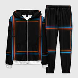 Костюм мужской Neon black red blue, цвет: 3D-белый