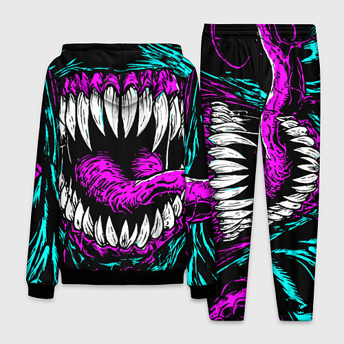 Мужской костюм Клыки венома / 3D-Черный – фото 2
