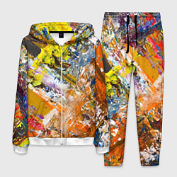 Костюм мужской Живая Абстракция: Поток Цветов и Форм в Постоянном, цвет: 3D-белый