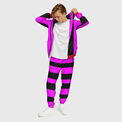 Костюм мужской Color black pink lines, цвет: 3D-красный — фото 2