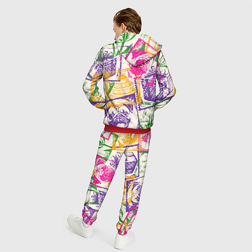 Мужской костюм Мопс и праздник / 3D-Красный – фото 4