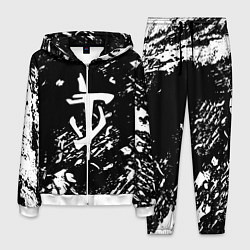 Мужской костюм Doom белые краски штрихи