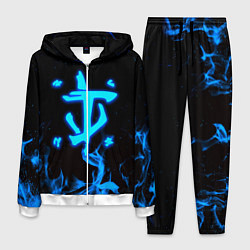 Костюм мужской Дум огонь лого, цвет: 3D-белый