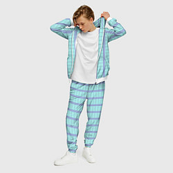 Костюм мужской Color light blue cage, цвет: 3D-белый — фото 2
